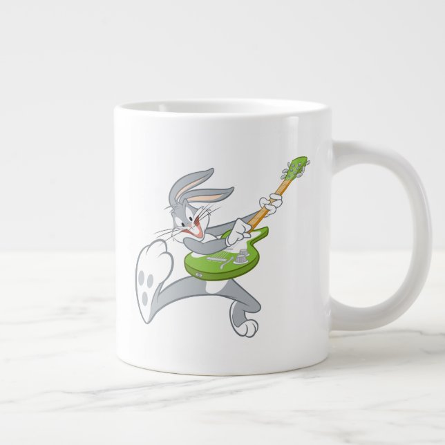 Taza De Café Grande BROGS BUNNY™ Rocking On Guitar (Derecha)