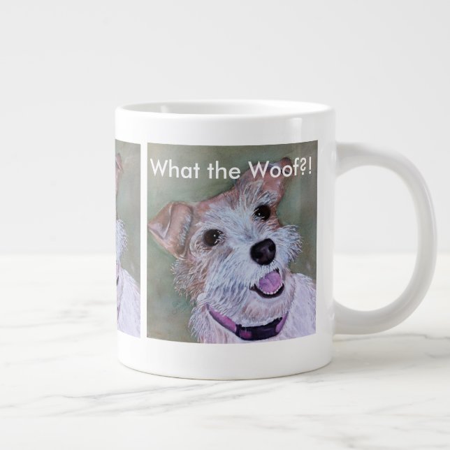 TAZA DE CAFÉ GRANDE BROWN Y WHITE JACK RUSSELL | BOMBA EXTRA GRANDE (Derecha)