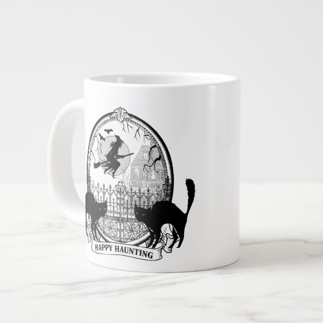 Taza De Café Grande bruja de Halloween moderna (Izquierda)