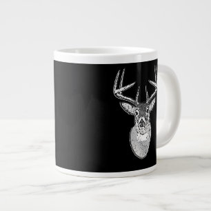 Taza De Café Grande Buck on Black White Tail Deer