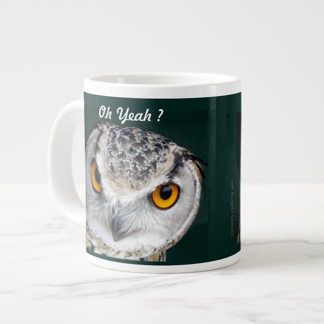 Taza De Café Grande Búho grande del ojo (Izquierda)