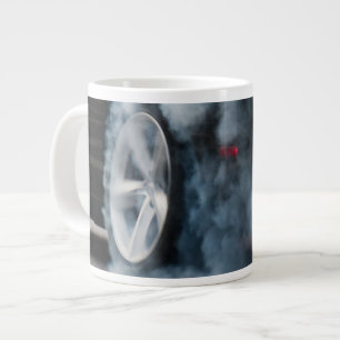 Taza De Café Grande Burnout de coche negro