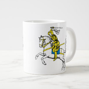 Taza De Café Grande Caballero en armadura amarilla
