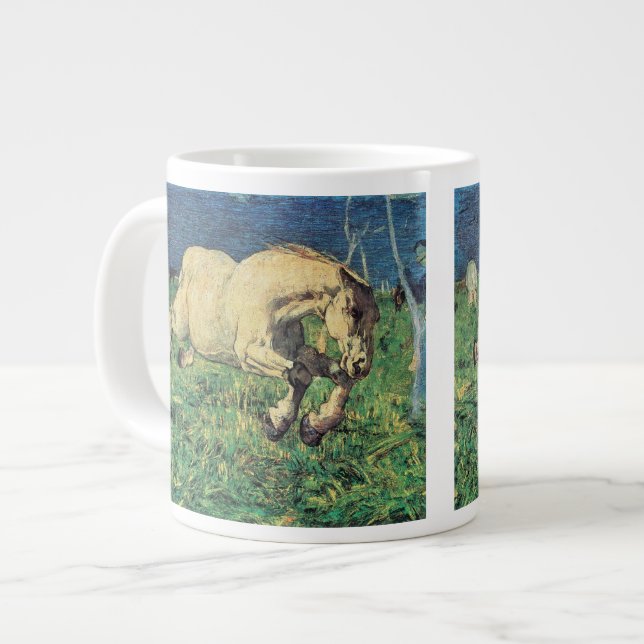 Taza De Café Grande Caballo galopante de Giovanni Segantini, Arte Vint (Izquierda)