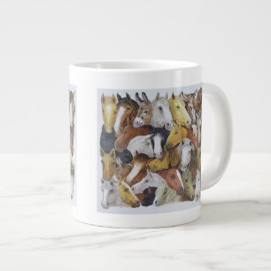 Taza De Café Grande Caballos de los caballos