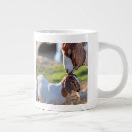 Taza De Café Grande Cabra y bebé de la madre