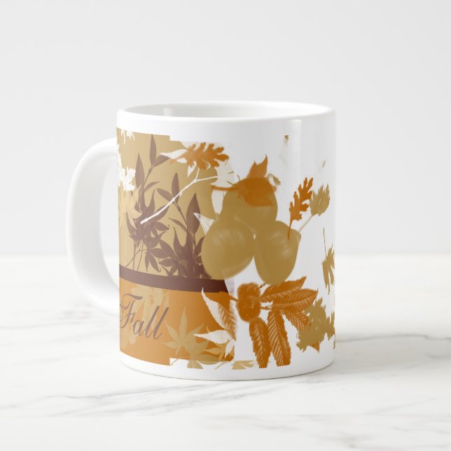 Taza De Café Grande Cae aquí - JUMBO Mug (Izquierda)