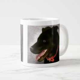Taza De Café Grande Café Jumbo Labrador Negro