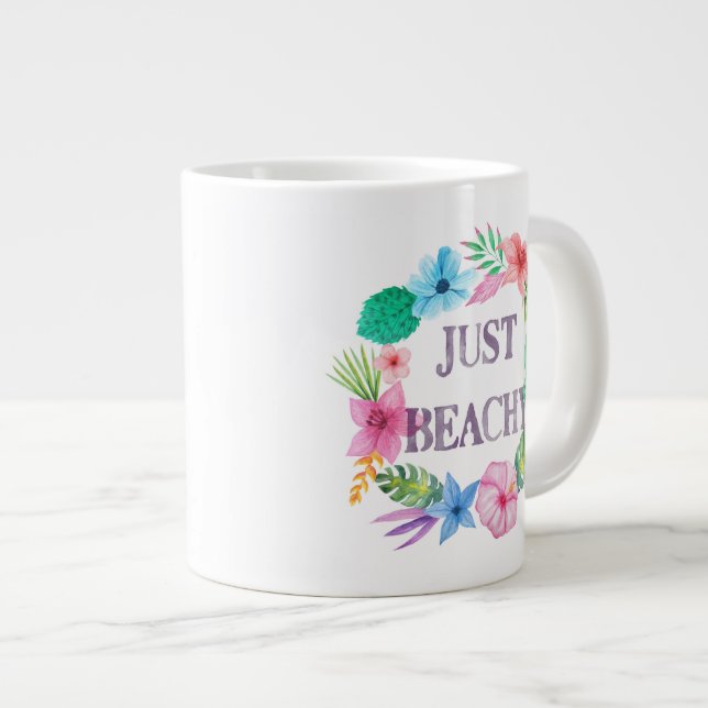 Taza De Café Grande Café temático tropical Casa de la playa de Mug Cas (Derecha)