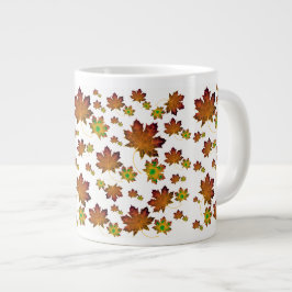 Taza De Café Grande Caída de la hoja de arce