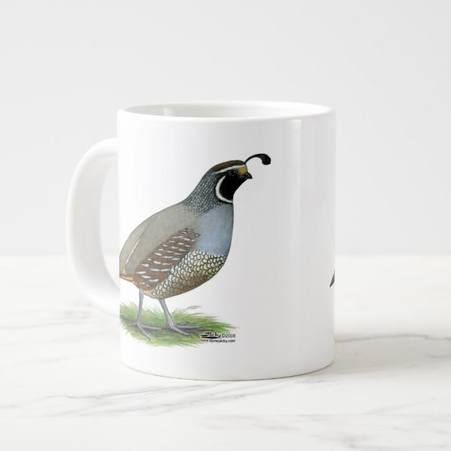 Taza De Café Grande California Valley Quail (Izquierda)
