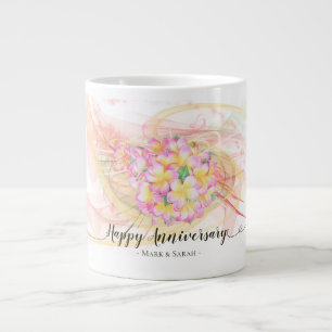 Taza De Café Grande Caligrafía exótica del arte abstracto de la flor