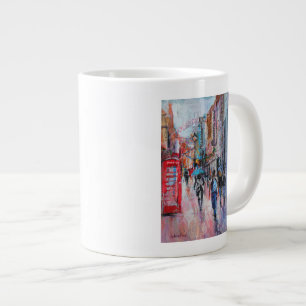 Taza De Café Grande Calle de Carnaby del día lluvioso