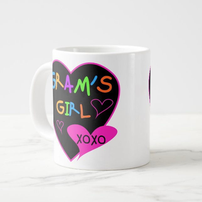 Taza De Café Grande Camisetas, tazas, botones, Fundas Chicas de Gram (Izquierda)