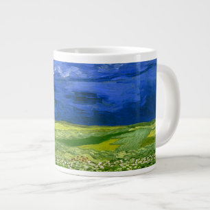 Taza De Café Grande Campo de trigo bajo cielo nublado Bella Artes Van 