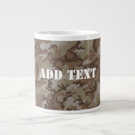 Taza De Café Grande Camuflaje militar del desierto de Woodland