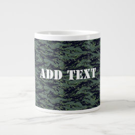 Taza De Café Grande Camuflaje verde tigerstripe