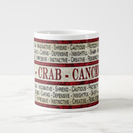 TAZA DE CAFÉ GRANDE CÁNCER - CRAB - CAFÉ/SOUP/JUMBO MUG - TEXTO