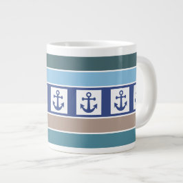 Taza De Café Grande Canciones de anclaje náutico y bandas