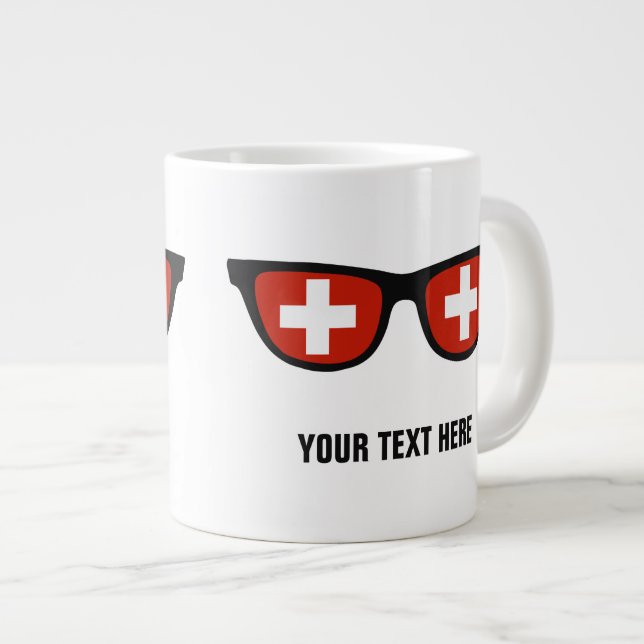 Taza De Café Grande Canciones personalizados de Swiss Shades (Derecha)
