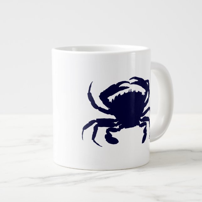 Taza De Café Grande Cangrejo azul oscuro 2 (Derecha)