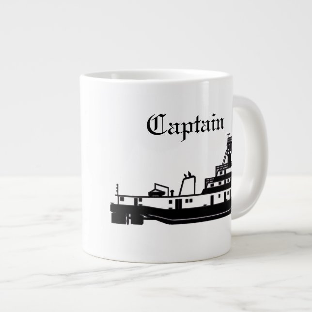 Taza De Café Grande Capitán del remolcador (Derecha)