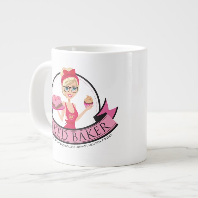 Taza De Café Grande Capturado por Love Baker Jumbo Mug (Izquierda)