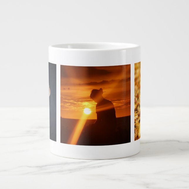 Taza De Café Grande Cargar tu foto (Frente)