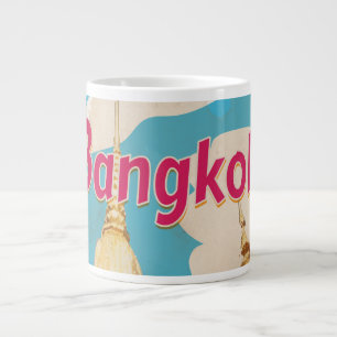 Taza De Café Grande Cartel de viaje antiguo de Bangkok