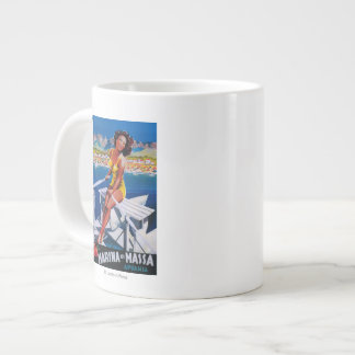 Taza De Café Grande Cartel de viaje de Massa Marina