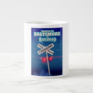 Taza De Café Grande Cartel de viaje del ferrocarril Baltimore.