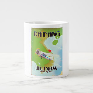 Taza De Café Grande Cartel de viaje vintage de Da Nang Vietnam