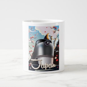 Taza De Café Grande Cartel de viaje vintage de tren Japón.