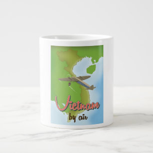 Taza De Café Grande Cartel de viaje vintage de Vietnam