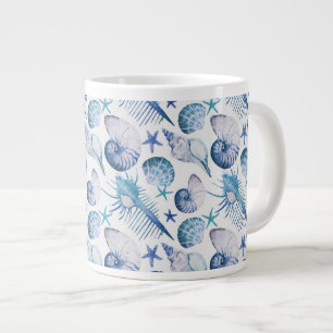 Taza De Café Grande Cáscaras de la acuarela