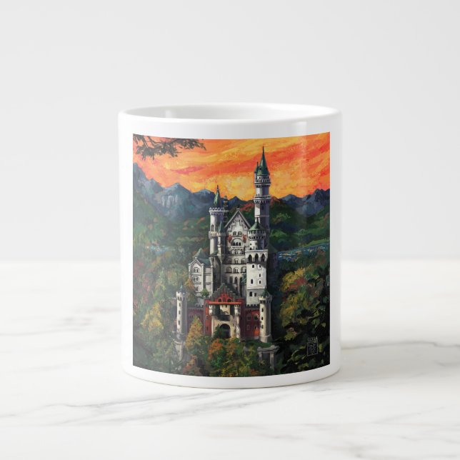 Taza De Café Grande Castillo Schloss Neuschwanstein (Frente)