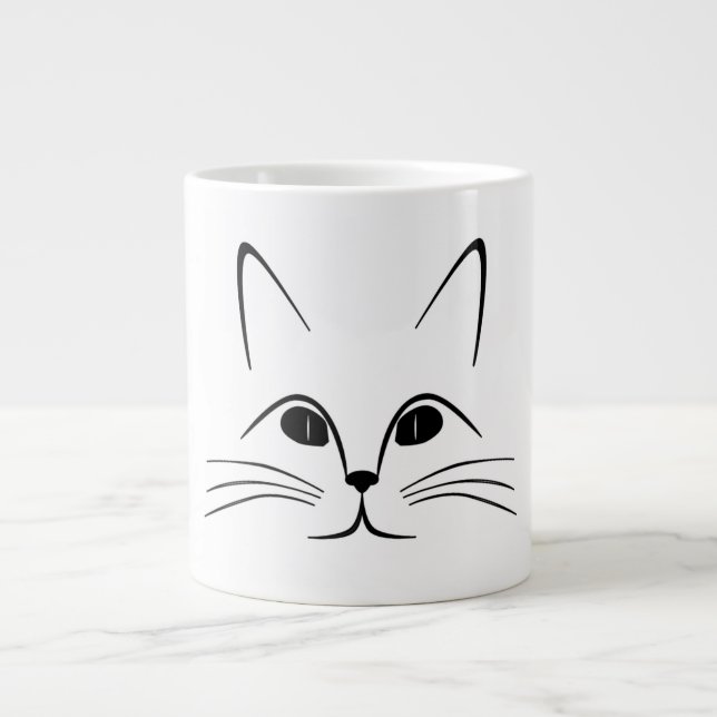 TAZA DE CAFÉ GRANDE CAT FACE (Frente)