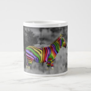 Taza De Café Grande Cebra del arco iris