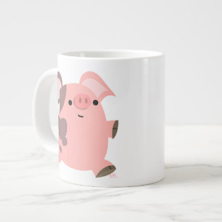 Taza De Café Grande Cerdo Personalizado deportivo lindo