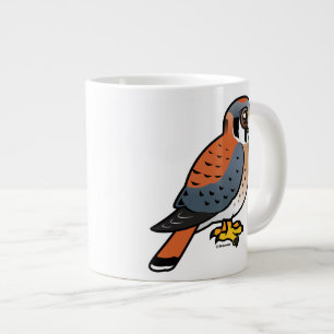 Taza De Café Grande Cernícalo americano lindo