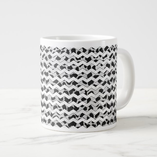 Taza De Café Grande Chernón blanco y negro de Dalmacia (Derecha)