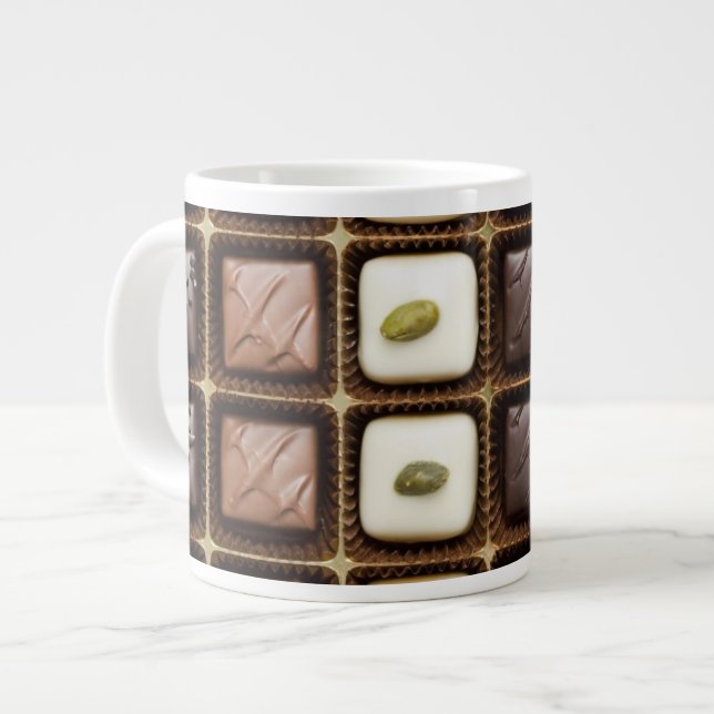 Taza De Café Grande Chocolate de lujo hecho a mano en una caja (Izquierda)
