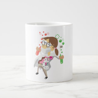 Taza De Café Grande Científico Con Tubos De Prueba