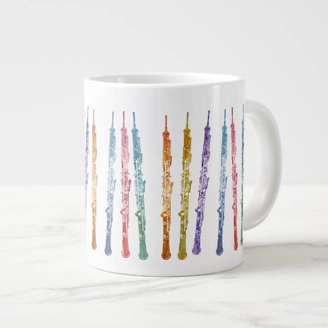 Taza De Café Grande Cinta de Oboes (Derecha)