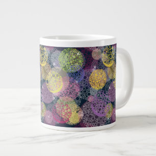 Taza De Café Grande Círculo lindo abstracto del lunar
