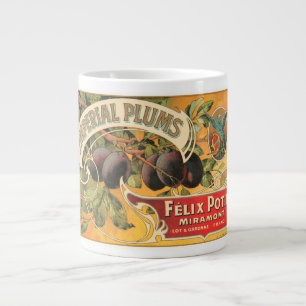 Taza De Café Grande Ciruelas imperiales Felix Potin Miramont