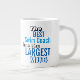 Taza De Café Grande Cita divertida para el mejor entrenador SWIM Big M