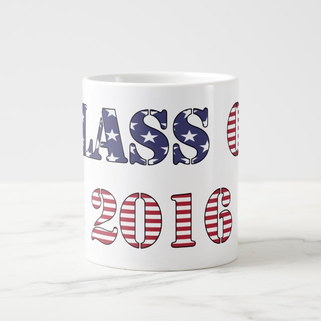 Taza De Café Grande Clase secundaria superior de 2016 (Frente)