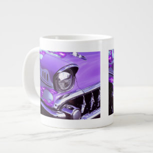 Taza De Café Grande Coche clásico: Chevrolet con capó en llamas