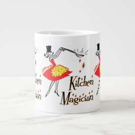 Taza De Café Grande Cocina Magia Retro Cocina Arte